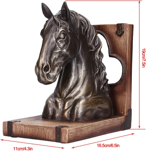 Sujetalibros Decorativo con Forma de Cabeza de Caballo para Escritorio de Oficina, Estantería y Decoración del Hogar - Product Image 4