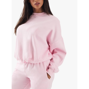Sweat-shirt de sport personnalisé de haute qualité avec logo brodé, vêtements de sport d'extérieur, tenue d'entraînement à manches longues, pull en coton pour femmes - Product Image 1