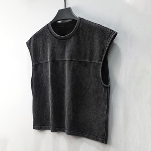 Sports 2026 Spring Summer Customized <b>Material</b> 160g Heavyweight Breathable Quick Dry Eco-Friendly OEM Men's Tank Top Fitness - Product Image 1