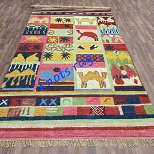 Alfombra hecha a mano de lana suave de alta calidad, antideslizante, ecológica, con diseño de mariposas, para sala de estar, habitaciones infantiles, hoteles, oficinas y hogar. - Product Image 1