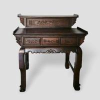 Table console et table d'appoint d'autel en bois de rose sculpté, style traditionnel de luxe, pour mobilier de salon Tam Viet