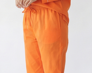 Pijamas Extra Grandes al por Mayor para Mujer, Pijama Informal de Algodón Holgado con Bolsillos Laterales, Pantalones Holgados Ligeros de Poliéster para Mujer - Product Image 4