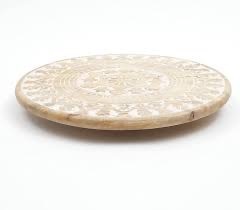Plateau tournant Lazy Susan à double niveau, style vintage, fait main, étanche, réglable, pour rangement d'épices, aux couleurs magnifiques - Product Image 1