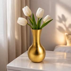 Mini Florero Decorativo Dorado de Aluminio para Mesa, Sala de Estar, Oficina y Centro de Mesa - Product Image 6