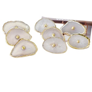 ลูกบิดประตูทำจากหินอาเกตแกะสลักลายดอกไม้ ดีไซน์ขัดเงาแบบ Love Style กันน้ำ สำหรับใช้ภายใน - Product Image 6