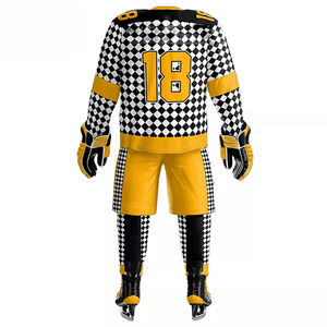 Qualité supérieure, conçu sur mesure, 100% polyester, écologique, respirant, séchage rapide, antibactérien, imprimé, grande taille, hockey sur glace - Product Image 3