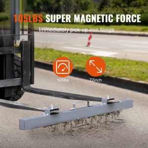 Separador Magnético Industrial Tipo Colgante de 105 lb, Material de Acero, Imán de Alta Intensidad para Montacargas, Herramienta de Recogida Magnética - Product Image 1