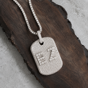 Collar con Colgante de Letra Personalizado con Incrustaciones de Moissanita, Joyería Hip Hop al por Mayor, Colgante para Hombre - Product Image 3