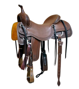 Selle de cheval Western Pleasure Trail en cuir véritable, travaillée à la main, couleur personnalisée, design personnalisé, taille personnalisée, logo personnalisé, confortable - Product Image 2