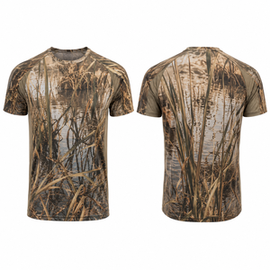 Camisa de Caza de Camuflaje para Hombre, Manga Corta, Transpirable, de Poliéster, para Uso en Exteriores en Verano, con Estampado por Sublimación - Product Image 1