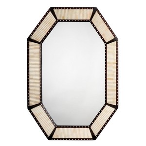 Handcrafted Luxury Round Bone Inlay Mirror With Butterfly And Floral Pattern Beautiful Decorative Piece For Bedroom Living Room - Product Image 4