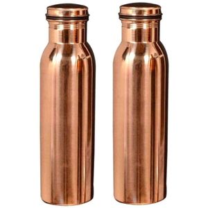 Pure Copper Water Bottle Set with 2 Hammered Tumblers - Ayurvedic Health Benefits Leak Proof Yoga Sports Copper Vessel 1000ml - Product Image 3