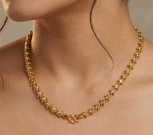 Chaîne en or massif 22 carats |   Chaîne en or traditionnelle indienne |   Bijoux en or 916 marqués pour hommes et femmes | - Product Image 1