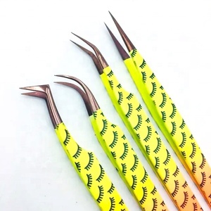 Pinzas para Pestañas con Punta Curva y Antiestática para Extensiones de Pestañas, Herramienta Profesional para Extensiones de Pestañas - Product Image 3