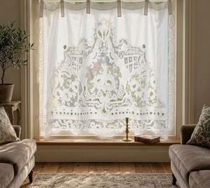 Custom Wholesale Embroidery Vintage Cotton Flowers Curtain Valance Ribbon Full Sizes Door <b>Window</b> Home Blackout High Shading - Product Image 1