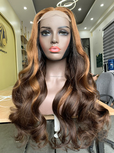Extensiones de Cabello Remy Ondulado VNHL al por Mayor, Trama Única, Encaje HD Oscuro, 3 Tonos, Cabello Vietnamita de Alta Calidad, Grado 1, 100g - Product Image 3