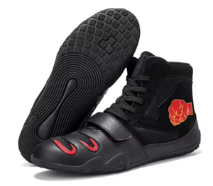 รองเท้ามวยปล้ำ HAWK SPORTS INDUSTRIES รุ่น HW-BS-001 สำหรับผู้ชายและผู้หญิง แบบหุ้มข้อสูง ผ้าตาข่าย พื้นยาง เหมาะสำหรับการฝึกซ้อมต่อสู้ในฤดูหนาว - Product Image 3