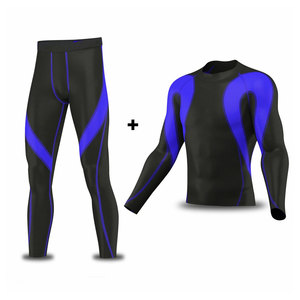 Men's Eco-Friendly Simple Black Blue <b>Long</b> <b>Sleeve</b> <b>Compression</b> <b>Shirt</b> Crew Neck Quick Dry Spandex Polyester Athletic Top - Product Image 5