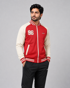Men Compact Varsity <b>Jacket</b> Modern Casual Bomber Baseball Coat with Premium Soft Fabric Ribbed Collar Varsity <b>Jacket</b> Comfortable - Product Image 3