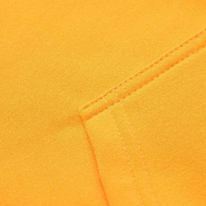 Sudadera con Capucha Unisex Amarilla con Estampado de Latido de Corazón, Felpa, Casual, Holgada, con Estampado Frontal, para Otoño - Product Image 3