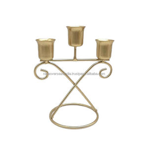 Bougeoir en métal fabriqué à la main Design classique et contemporain pour une décoration élégante pour la maison et l'événement à un prix abordable du grossiste - Product Image 6