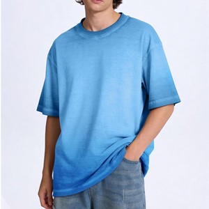 2026 Harry Johnson Production <b>Men's</b> Oversized Acid Wash <b>Longline</b> Short Sleeve <b>T</b> <b>Shirt</b> O Neck Solid Vintage Street Tee OEM ODM - Product Image 6