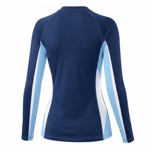 <b>Women</b> <b>Rash</b> <b>Guard</b> Designed With Lightweight Moisture Wicking Fabric Comfortable Relaxed Fit Ventilated Panels Crew Neckline - Product Image 2