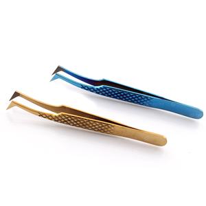 Punta de fibra de agarre de diamante multifuncional antiestático no corrosivo pinzas para pestañas extensiones de pestañas logotipo personalizable herramienta de belleza - Product Image 2