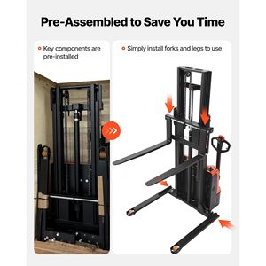 Sollevatore Elettrico per Pallet con Capacità di 1500 kg, Sollevamento 244 cm, Forche a Cavalletto, Carrello Elevatore Completamente Elettrico - Product Image 6