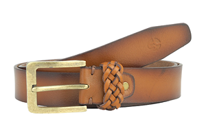 Cinturón de Cuero de Diseño de Lujo Personalizado, Cinturones de Cintura con Hebilla de Latón Sólido y Cuero Genuino para Mujeres - Product Image 4