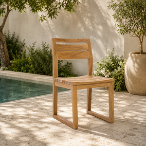 Teak Garden Chair Minimalist Design Outdoor Furniture Durable Wood Frame Eco-Friendly Baleliving Hard Floor Use - Product Image 5