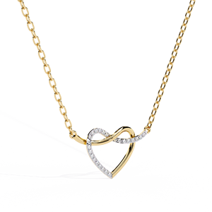 Aries Jewel Classic 14K <b>Solid</b> <b>Gold</b> Round Cut Set Lab Diamond Solitaire <b>Pendant</b> Necklace for Women Party Gift - Product Image 1