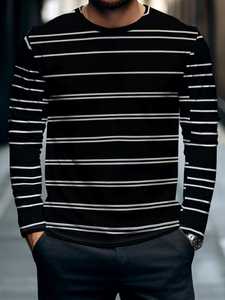เสื้อยืดคอกลมแขนยาวผู้ชาย ผ้าฝ้าย 100% สไตล์สตรีทแวร์ลำลอง สกรีนลายได้ตามต้องการ ใส่สบายทุกวัน ขายส่ง - Product Image 4