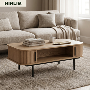 Table basse en bois moderne et durable avec rangement, design Mu-ji, meubles de salon Nuhoom, rectangulaire - Product Image 4