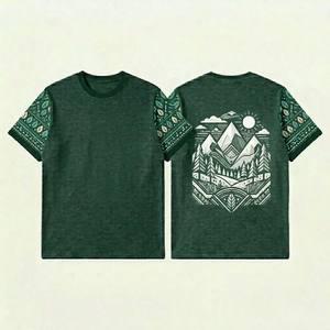 T-shirt imprimé pour homme, manches courtes, coton, décontracté, motif minimaliste, haut tendance, t-shirts pour homme - Product Image 5