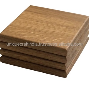 Best Quality Simple Decorative Square Shape <b>Wooden</b> Walnut Coasters Creative Mat/Pad <b>Set</b> Home Evening <b>Tea</b> Wedding Party-Bulk - Product Image 2