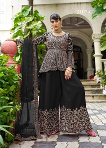 Portez des ensembles sharara au design attrayant pour les mariages, les festivals et toutes les occasions. Achetez directement auprès du fournisseur au prix de gros. - Product Image 3