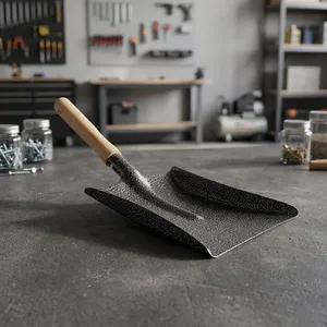 Balayette à poussière avec manche en bois, pelle à poussière en acier à haute teneur en carbone pour le nettoyage des sols de la maison, de la cuisine, du bureau - Product Image 4