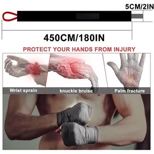 Bandages de boxe et de kickboxing pour le soutien et la protection des poignets, entraînement MMA Muay Thai, équipement de sport personnalisé pour la gym et le fitness - Product Image 3