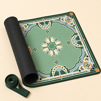 Tapis de Mahjong Américain Personnalisé 33x33 Pouces en Néoprène Antidérapant, Housse de Table Géométrique Art Déco Carrée, Cadeau pour Soirée Jeux, OEM ODM Vente en Gros