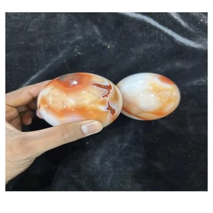 Natural Carnelian Quartz Crystal Ball Through-Carved Agate Gemstone <b>Fairy</b> Theme Home Decor <b>Gift</b> - Product Image 3