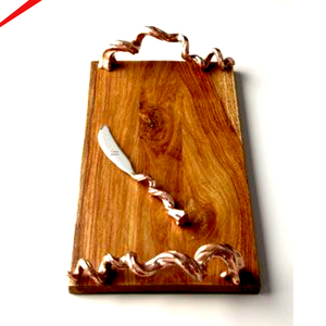 Bandeja de Madera de Excelente Calidad para Servir Desayuno, Almuerzo y Cena con Asa de Metal con Diseño de Caballito de Mar - Product Image 4
