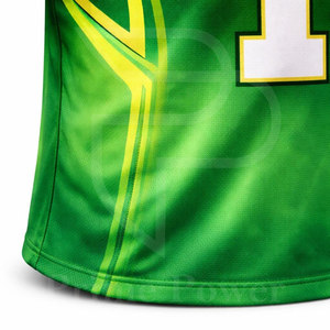Conjunto de Uniforme de Fútbol Americano Personalizado, Pantalones y Camiseta, 100% Poliéster, Parte Delantera Corta, Tela de Malla Transpirable, Ropa Deportiva de Equipo, OEM, ODM, al por Mayor - Product Image 5