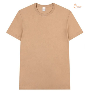 T-shirt en toile à col rond et manches courtes, coupe ajustée personnalisée, logo imprimé en sérigraphie, 100% coton, longueur standard, respirant, pour homme - Product Image 1