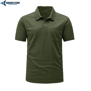 Piqué polyester/coton uni anti-plis pour chemise à manches courtes décontractée, logo personnalisé, vente en gros, qualité supérieure pour hommes, marque privée - Product Image 6