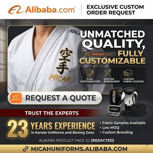 Uniforme de Karate Negro Ligero, Material de Polialgodón y 100% Algodón, Diseño Unisex Personalizable para Kata 100-200cm - Product Image 5