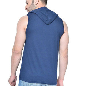 Débardeur à capuche pour homme, écologique, séchage rapide, spandex/coton, respirant, confortable, coupe classique, personnalisable - Product Image 2