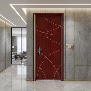 Puertas de MDF de Diseño Estable, Resistentes al Agua, Anti-Deformación, Anti-Rotura, Puertas de Madera Maciza con Núcleo de Panal para Apartamentos, Villas, Oficinas y Hogares - Product Image 1