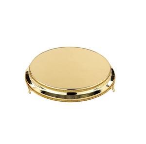 Golden Round Stand Cake party Stand Decorating <b>Accessories</b> Leaf Shape Metal Cake Stand Highest Quality Metal Gold Plated Cake - Product Image 5