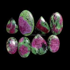 Natural Loose <b>Ruby</b> Zoisite Cabochon AAA Grade Handmade FAIJAN GEMS Third Party Certified Rajasthan Green Gemstone Jewellery - Product Image 4